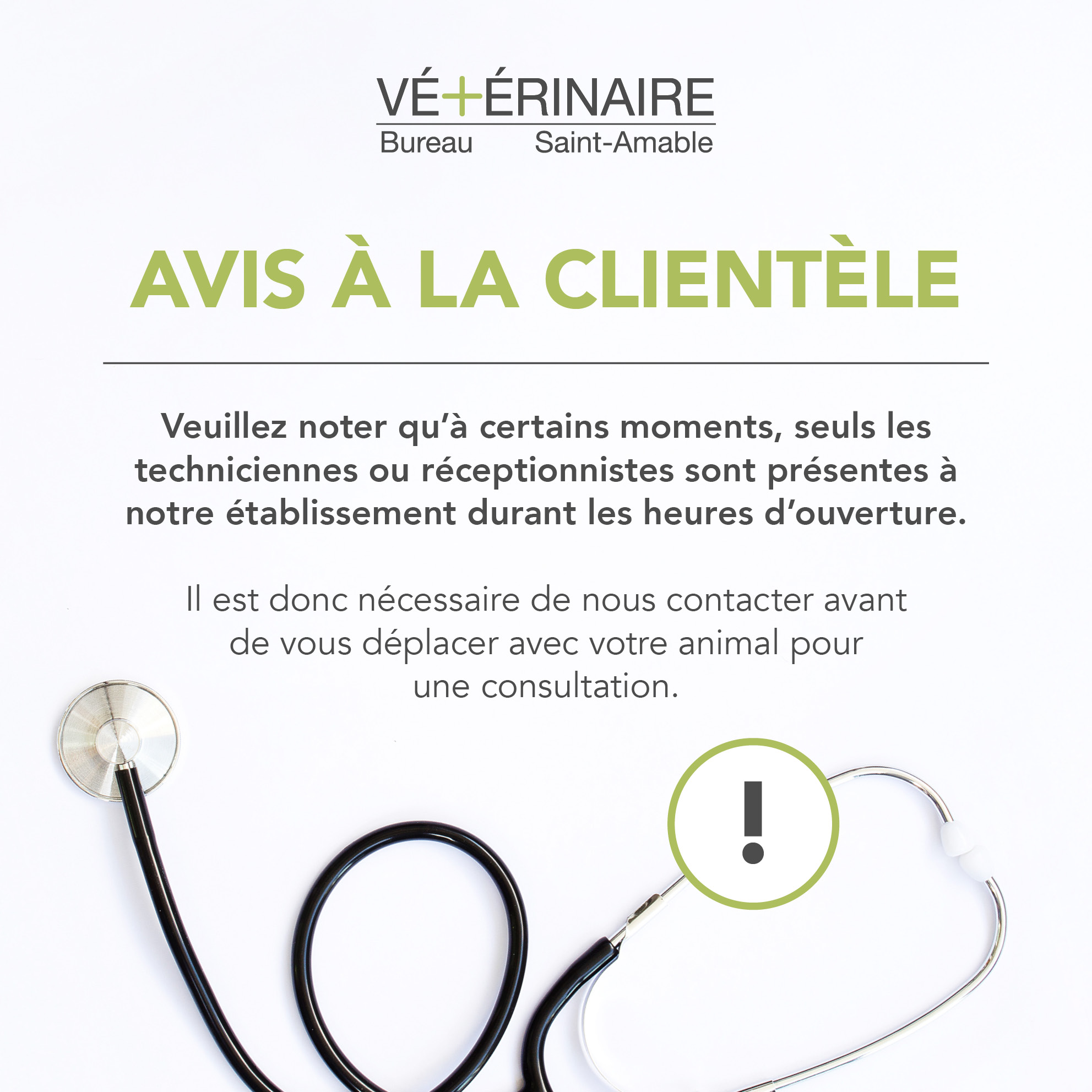 Information – Hôpital vétérinaire St-Amable